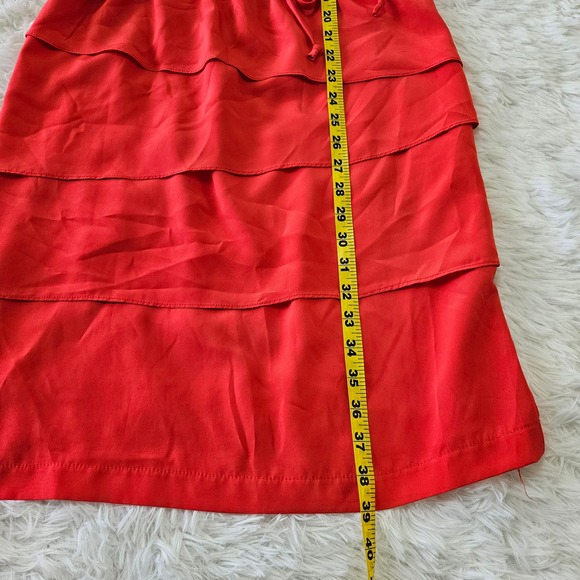 Julian Taylor Women's Coral Scoop Neck Sleeveless Layered Mini Dress.‎ Size 8 - Picture 9 of 9